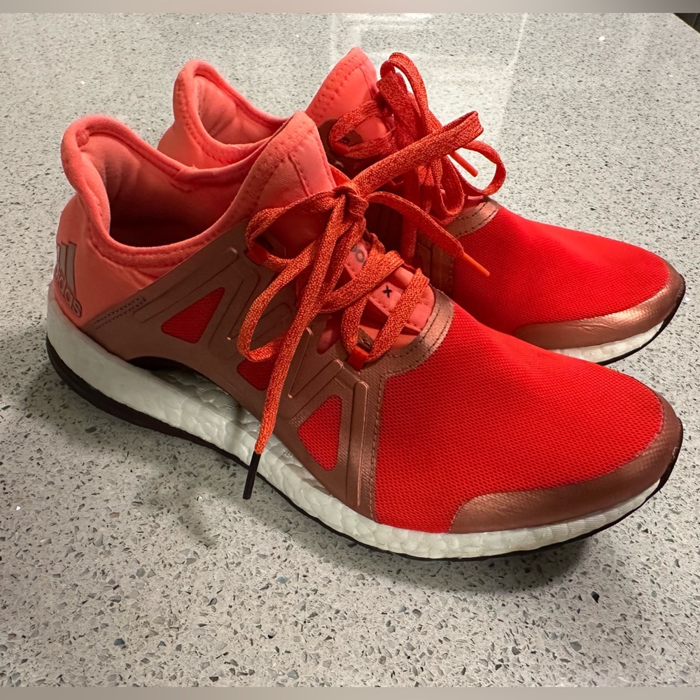 Adidas Red and Orange Pure Boost 8